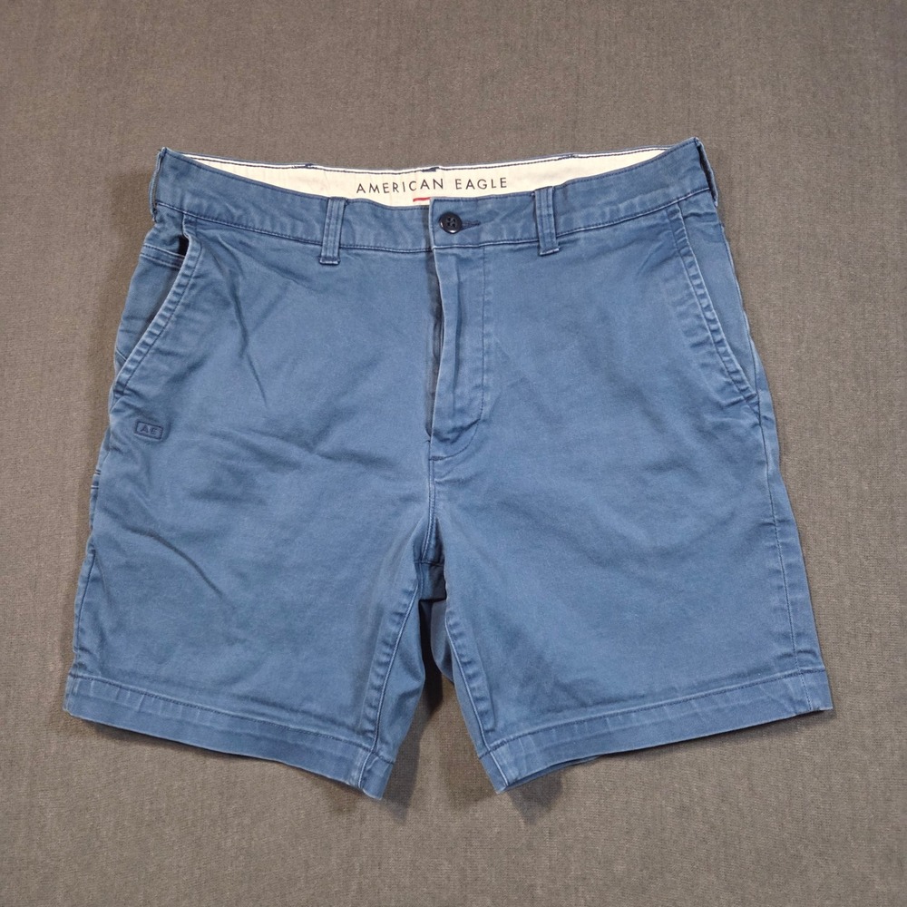 American Eagle Shorts Mens 33 Blue Slim Fit Workwear AE Flex 4191-6811